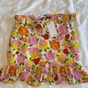 NWT Mango Floral Mini Skirt